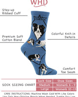 WHD socks Blue / Medium Border Collie Socks for Women | Perfect Dog Lovers Gift
