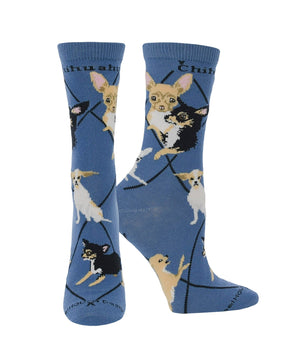 WHD socks Blue / Medium Chihuahua Socks for Women and Men | Perfect Dog Lovers Gift