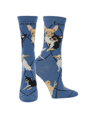 WHD socks Blue / Medium Chihuahua Socks for Women and Men | Perfect Dog Lovers Gift