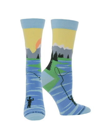 WHD socks Blue / Medium Fly Fishing Socks Gift Perfect Fly Fishing Lover Gift