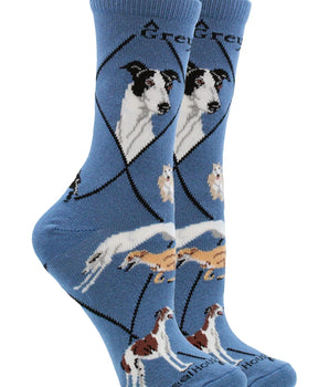 WHD socks Blue / Medium Greyhound Socks Perfect Dog Lovers Gift