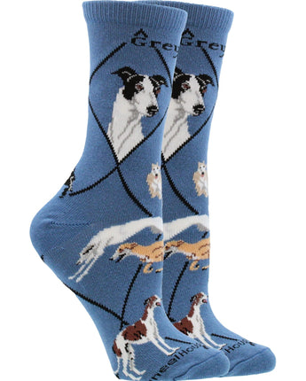 WHD socks Blue / Medium Greyhound Socks Perfect Dog Lovers Gift