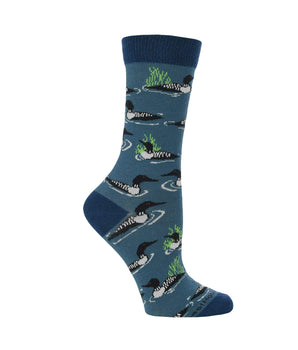 WHD socks Blue / Medium Loon Bird Socks Perfect Bird Lovers Gift