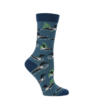 WHD socks Blue / Medium Loon Bird Socks Perfect Bird Lovers Gift