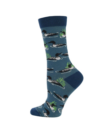 WHD socks Blue / Medium Loon Bird Socks Perfect Bird Lovers Gift