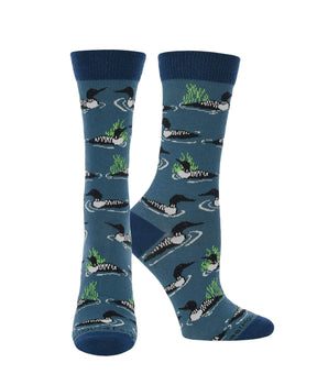 WHD socks Blue / Medium Loon Bird Socks Perfect Bird Lovers Gift