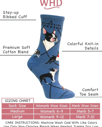 WHD socks Boston Terrier Socks for Women | Perfect Dog Lovers Gift
