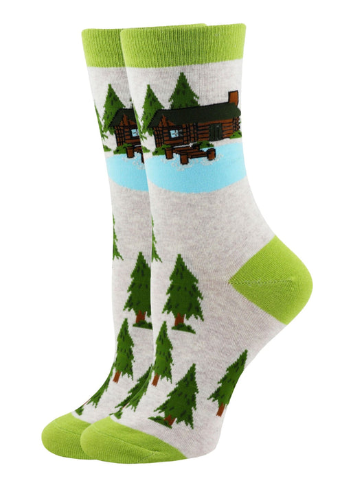 WHD socks Cabin on the Lake Socks for Perfect Anglers Gift
