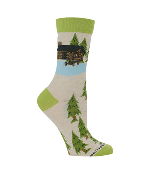 WHD socks Cabin on the Lake Socks for Perfect Anglers Gift