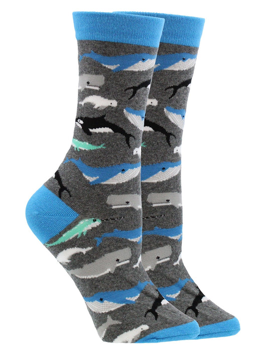 WHD socks Charcoal Heather / Medium Whale Socks Perfect Ocean Lovers Gift