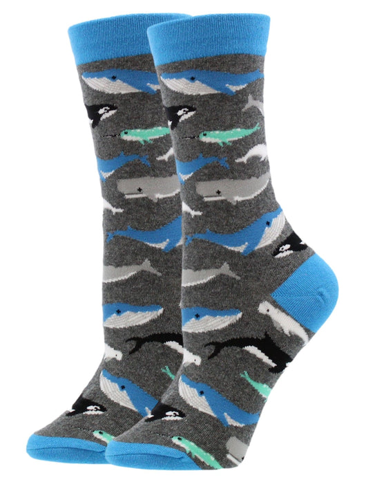 WHD socks Charcoal Heather / Medium Whale Socks Perfect Ocean Lovers Gift