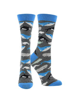 WHD socks Charcoal Heather / Medium Whale Socks Perfect Ocean Lovers Gift