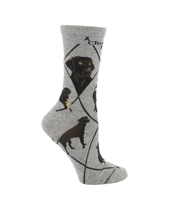 WHD socks Chocolate Lab Socks for Women and Men | Perfect Dog Lovers Gift