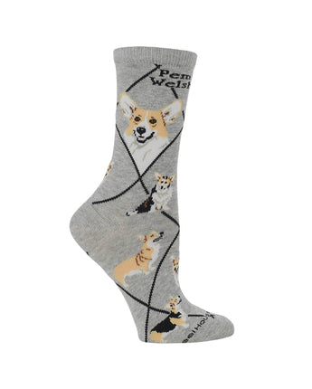 WHD socks Corgi Pembroke Crew Socks for Women | Dog Lovers Gift