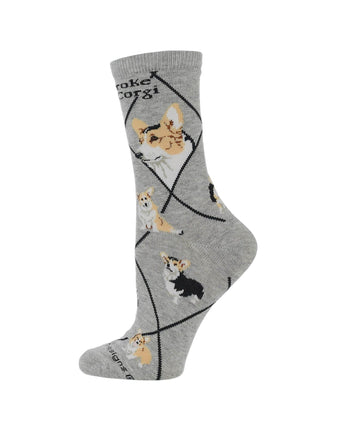 WHD socks Corgi Pembroke Crew Socks for Women | Dog Lovers Gift
