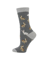 WHD socks Cute Bunny Socks for Women | Bunny Rabbit Crew Socks|1-Pack/2-Pack