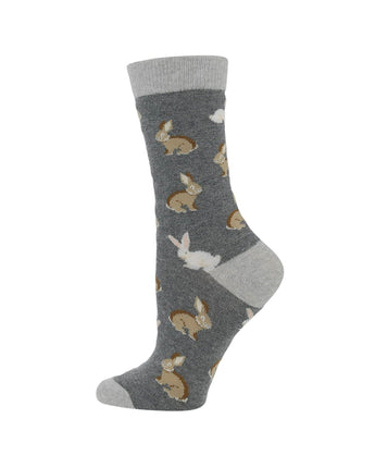 WHD socks Cute Bunny Socks for Women | Bunny Rabbit Crew Socks|1-Pack/2-Pack