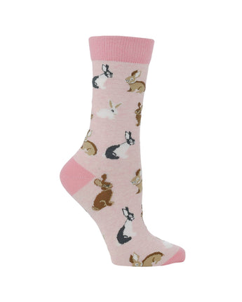 Cute Bunny Socks for Women | Bunny Rabbit Crew Socks | 1-Pack/2-Pack