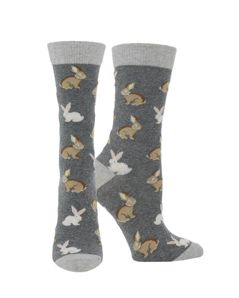 WHD socks Cute Bunny Socks for Women | Bunny Rabbit Crew Socks|1-Pack/2-Pack