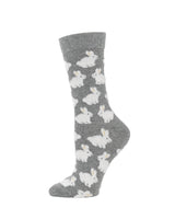 Cute Fuzzy Bunny Socks for Women | Bunny Rabbit Crew Socks | 1-Pack/2-Pack