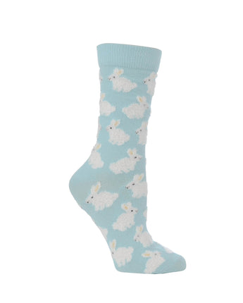 WHD socks Cute Fuzzy Bunny Socks for Women | Fuzzy Bunny Rabbit Crew Socks|1-Pack/2-Pack