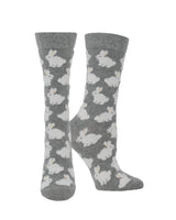 Cute Fuzzy Bunny Socks for Women | Bunny Rabbit Crew Socks | 1-Pack/2-Pack