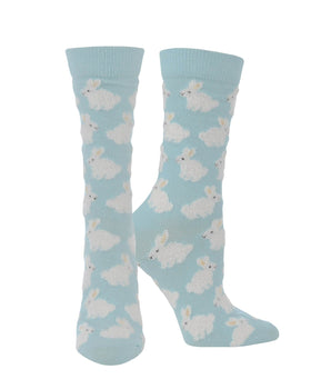 Cute Fuzzy Bunny Socks for Women | Bunny Rabbit Crew Socks | 1-Pack/2-Pack