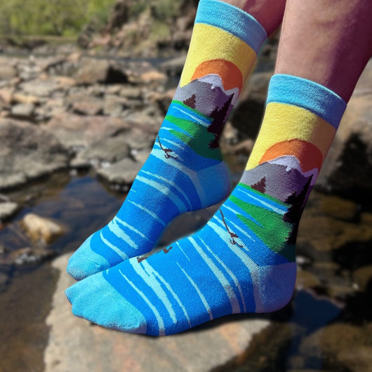 WHD socks Fly Fishing Socks Gift Perfect Fly Fishing Lover Gift