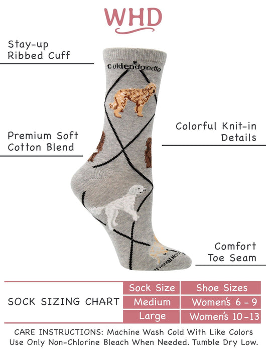 WHD socks Goldendoodle Socks for Women and Women | Perfect Dog Lovers Gift