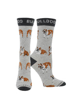 WHD socks Gray/Black / Medium American Bulldog Socks for Women | Perfect Dog Lovers Gift