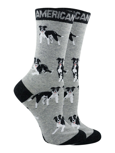 WHD socks Gray/Black / Medium American Pit Bull Terrier Socks Perfect Dog Lovers Gift