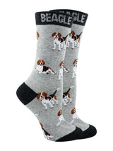 WHD socks Gray/Black / Medium Beagle Socks for Women and Men | Perfect Dog Lovers Gift