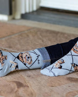 WHD socks Gray/Black / Medium Yorkie Puppy Socks forWomen | Perfect Dog Lovers Gift