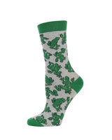 WHD socks Gray Heather / Medium Frog Socks Perfect Animal Lovers Gift