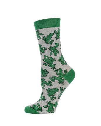WHD socks Gray Heather / Medium Frog Socks Perfect Animal Lovers Gift