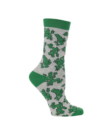 WHD socks Gray Heather / Medium Frog Socks Perfect Animal Lovers Gift