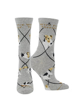 WHD socks Gray Heather / Medium Wire Fox Terrier Socks Perfect Dog Lovers Gift