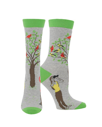 WHD socks Gray / Large Bird Watcher Socks Perfect Bird Lovers Gift