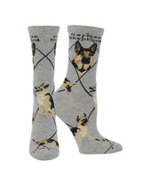 WHD socks Gray / Large German Shepherd Socks for Women | Perfect Dog Lovers Gift