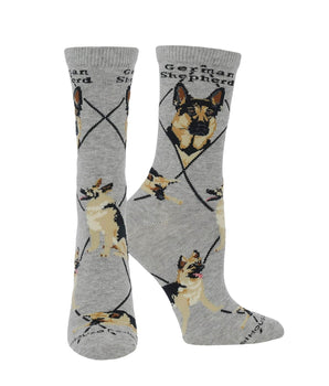 WHD socks Gray / Large German Shepherd Socks for Women | Perfect Dog Lovers Gift
