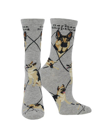 WHD socks Gray / Large German Shepherd Socks for Women | Perfect Dog Lovers Gift