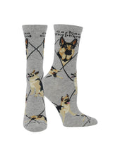 WHD socks Gray / Large German Shepherd Socks for Women | Perfect Dog Lovers Gift