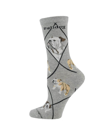 WHD socks Gray / Medium American Bulldog Socks for Women | Perfect Dog Lovers Gift