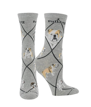 WHD socks Gray / Medium American Bulldog Socks for Women | Perfect Dog Lovers Gift
