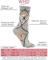 WHD socks Gray / Medium American Bulldog Socks for Women | Perfect Dog Lovers Gift