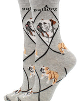 WHD socks Gray / Medium American Bulldog Socks for Women | Perfect Dog Lovers Gift