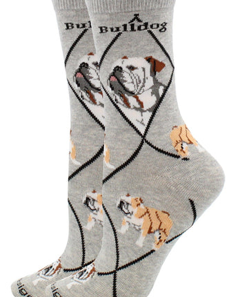 WHD socks Gray / Medium American Bulldog Socks for Women | Perfect Dog Lovers Gift