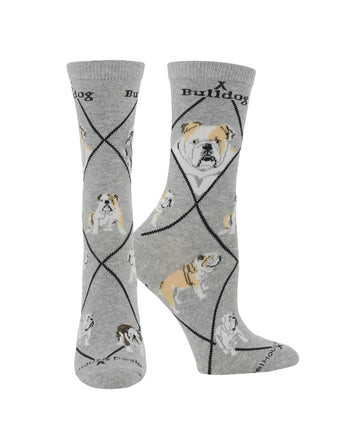 WHD socks Gray / Medium American Bulldog Socks for Women | Perfect Dog Lovers Gift