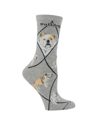 WHD socks Gray / Medium American Bulldog Socks for Women | Perfect Dog Lovers Gift