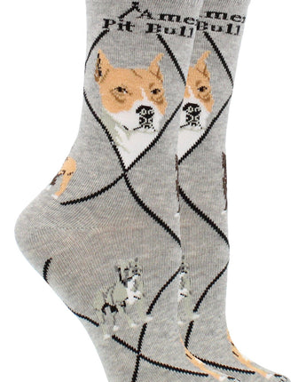 WHD socks Gray / Medium American Pit Bull Terrier Socks Perfect Dog Lovers Gift